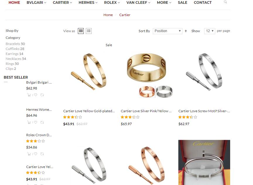 best replica cartier jewelry sale price